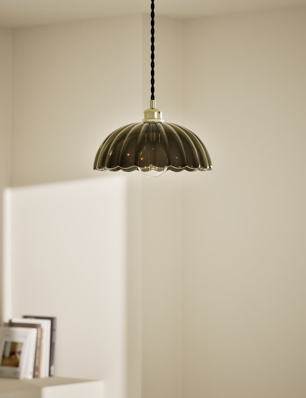 M&S Glass Petal Easy Fit Shade Green