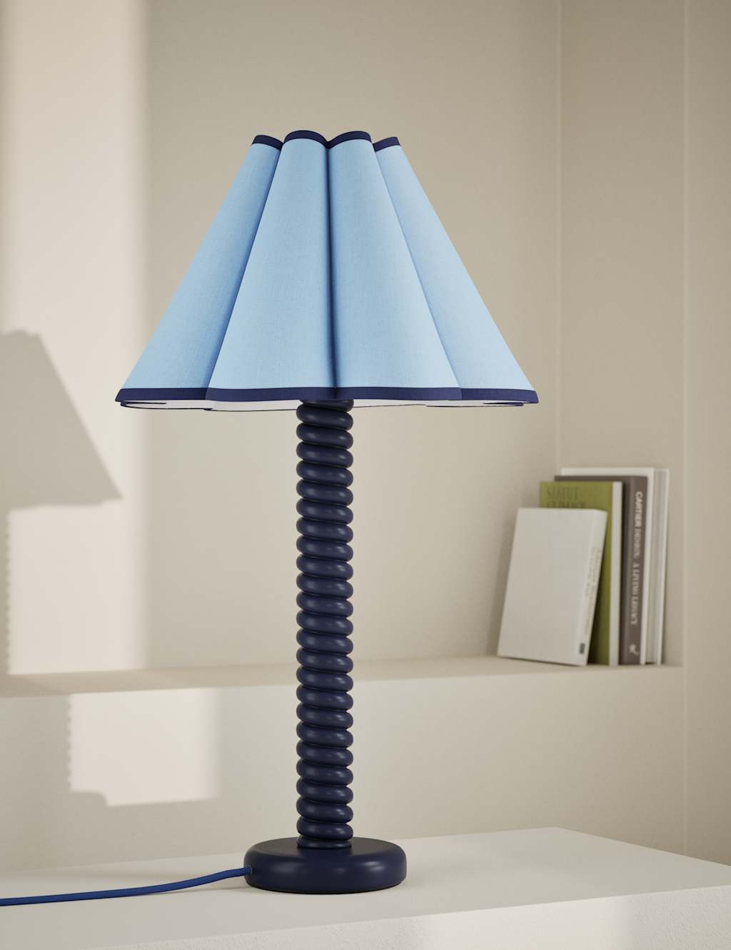 M&S Helix Table Lamp Blue