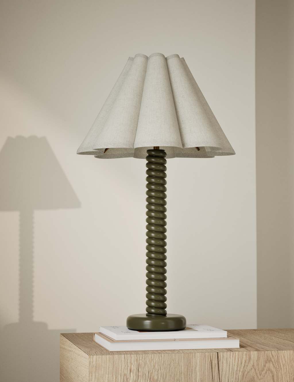 M&S Helix Table Lamp Dark Green