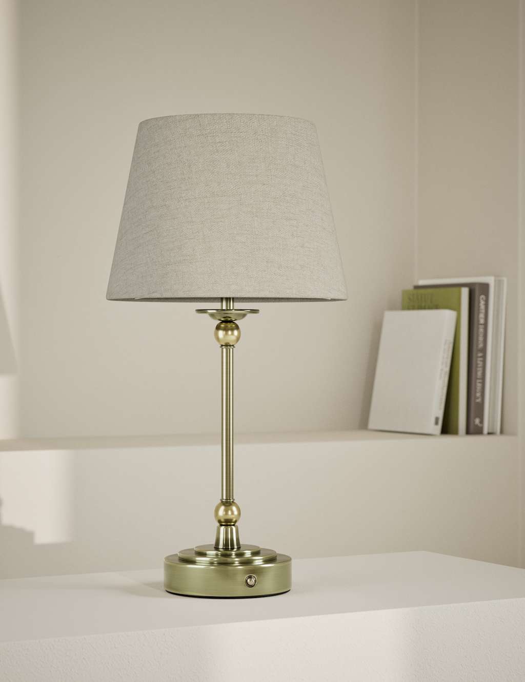 M&S Blair Rechargeable Table Lamp Antique Brass