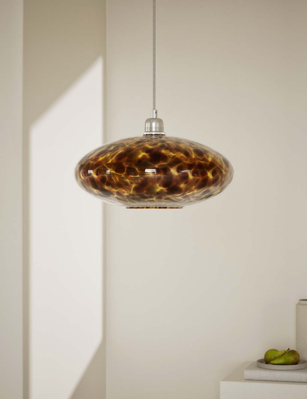 M&S Glass Tortoise Shell Easy Fit Shade Brown