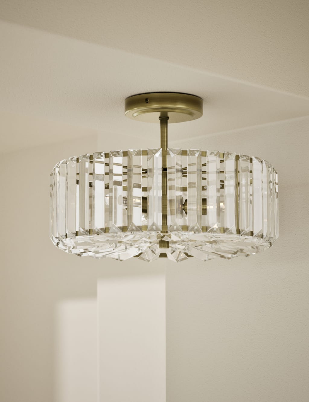 Glass Flush Ceiling Light