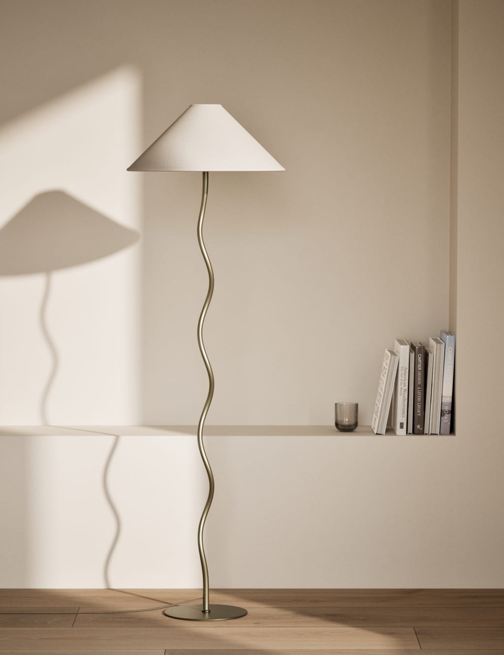M&S Collection Hallie Floor Lamp - Cream, Cream
