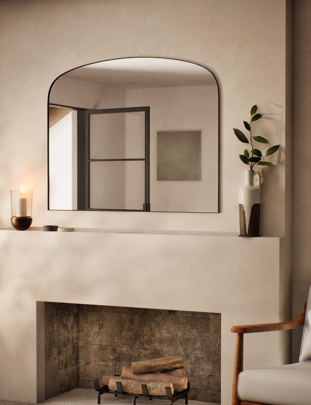 Milan Large Arch Wall Mirror