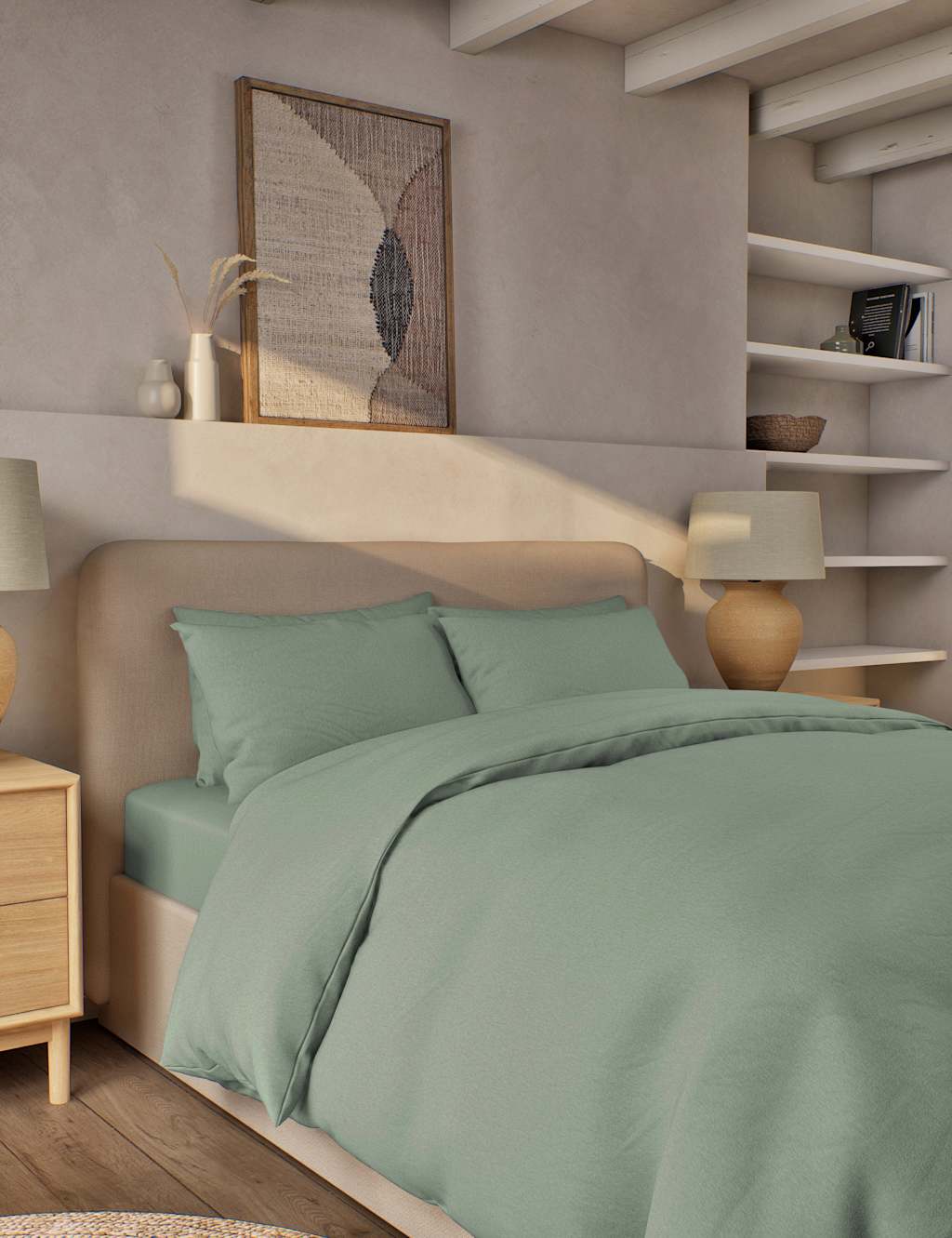 Pure Brushed Cotton Bedding Set