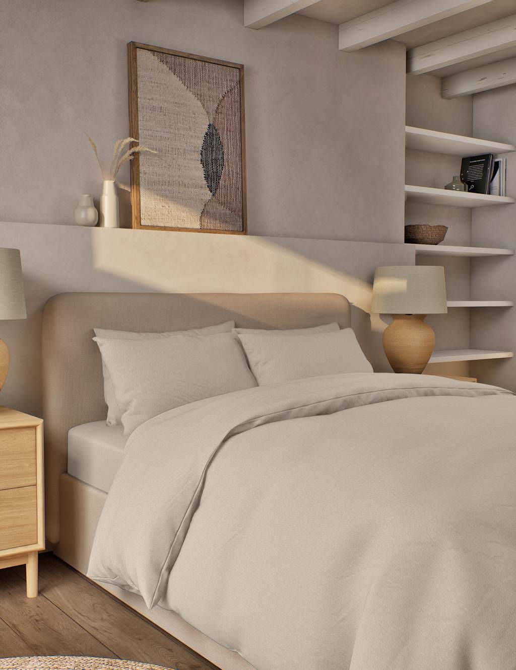 Pure Brushed Cotton Bedding Set