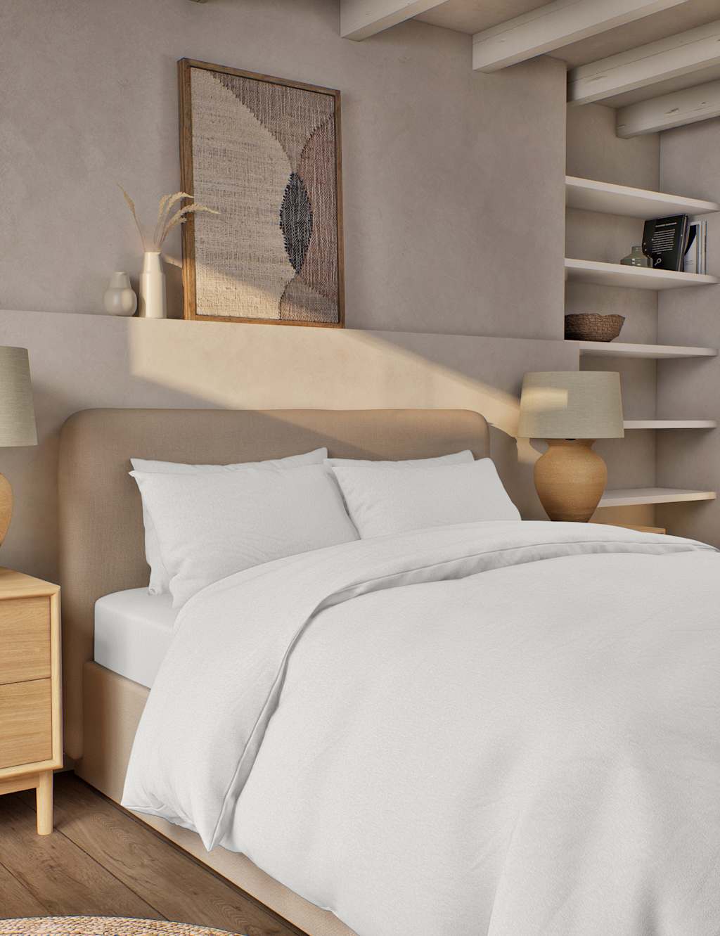 Pure Brushed Cotton Bedding Set