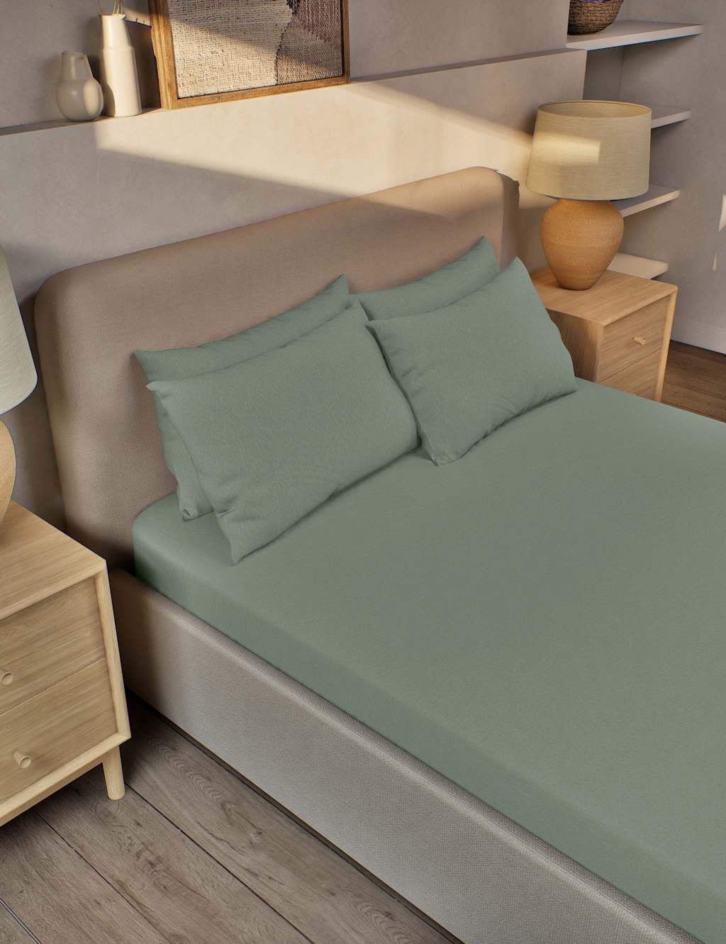 Pure Brushed Cotton Fitted Sheet