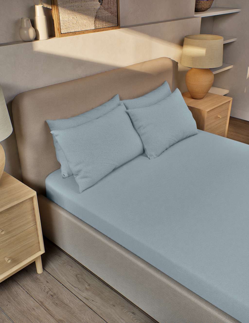 Pure Brushed Cotton Fitted Sheet