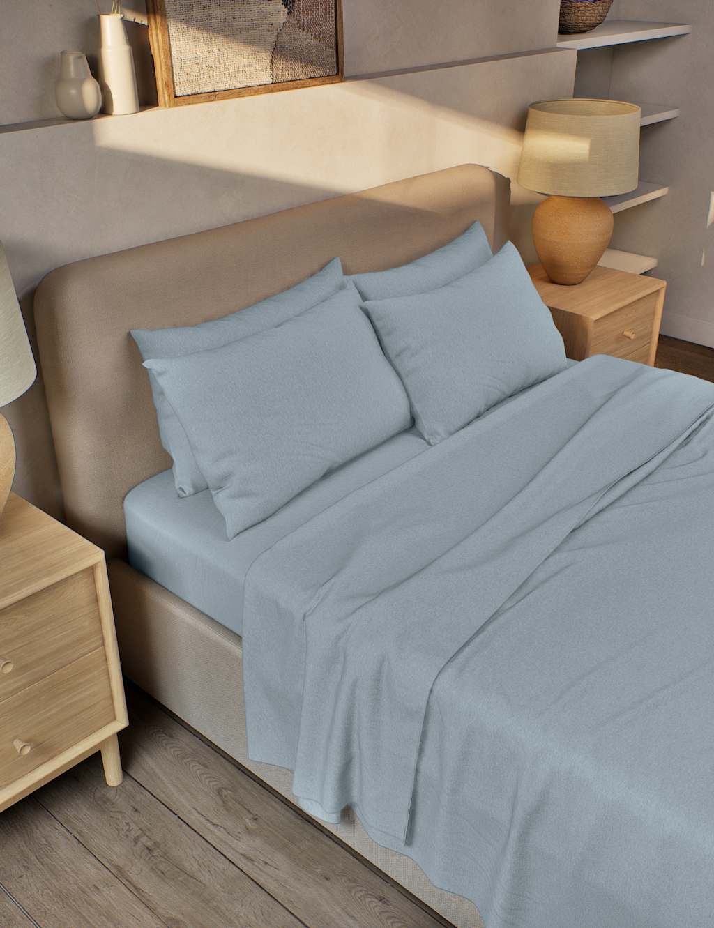 Pure Brushed Cotton Flat Sheet