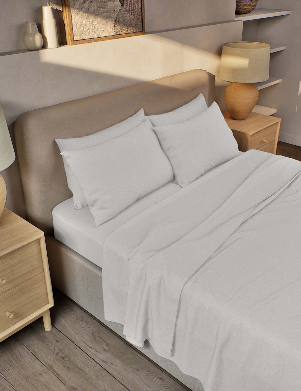 Pure Brushed Cotton Flat Sheet