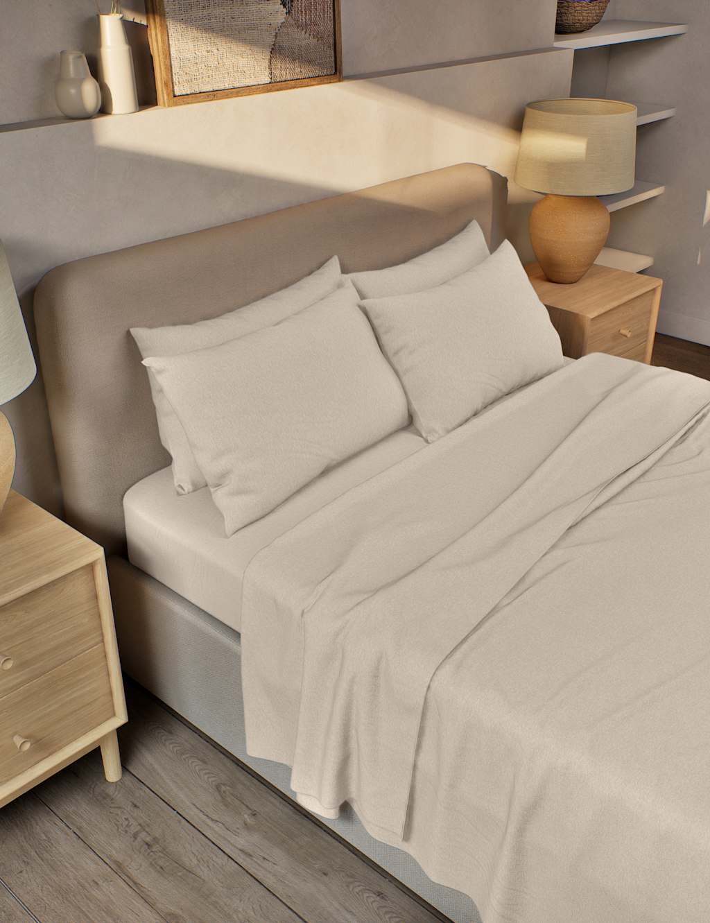 Pure Brushed Cotton Flat Sheet