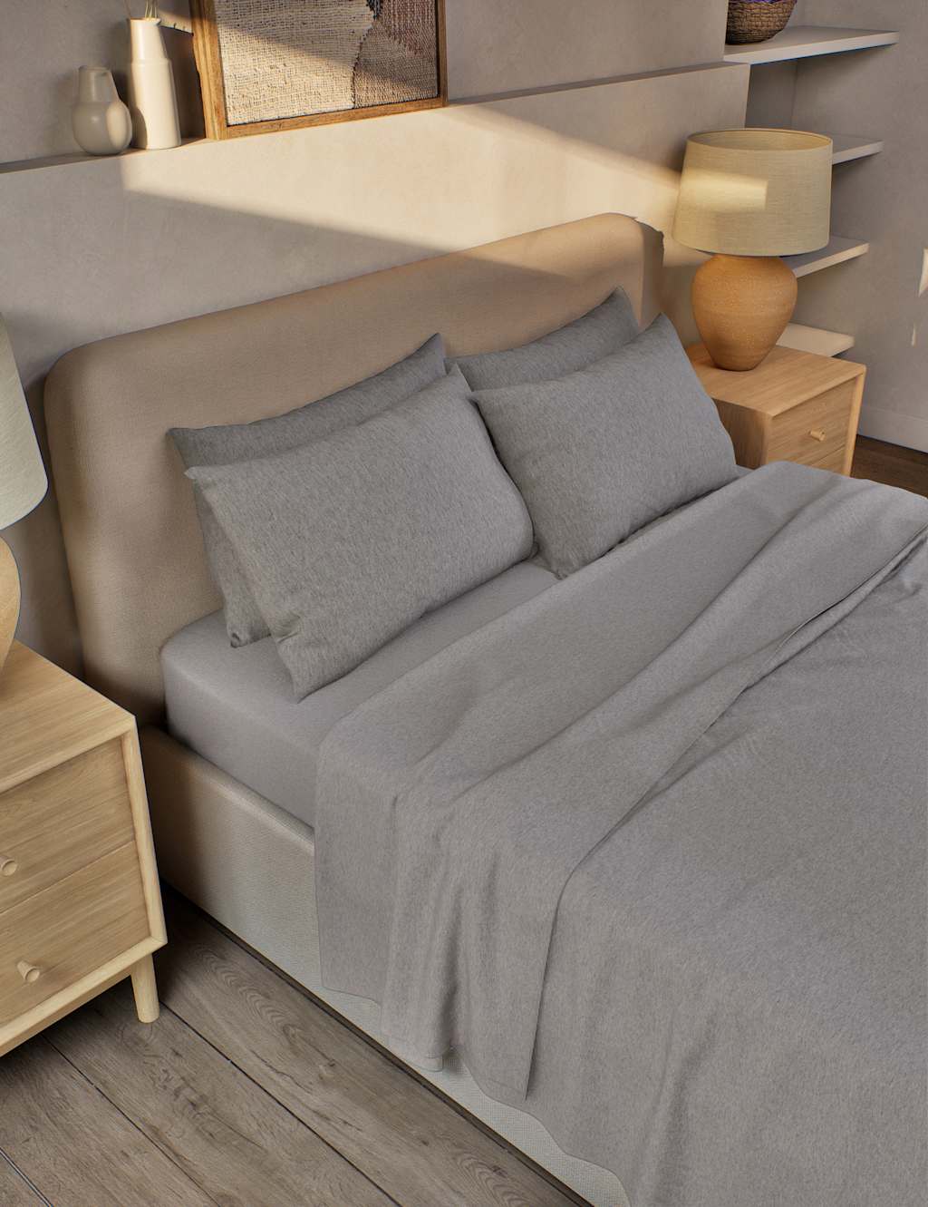 Pure Brushed Cotton Flat Sheet