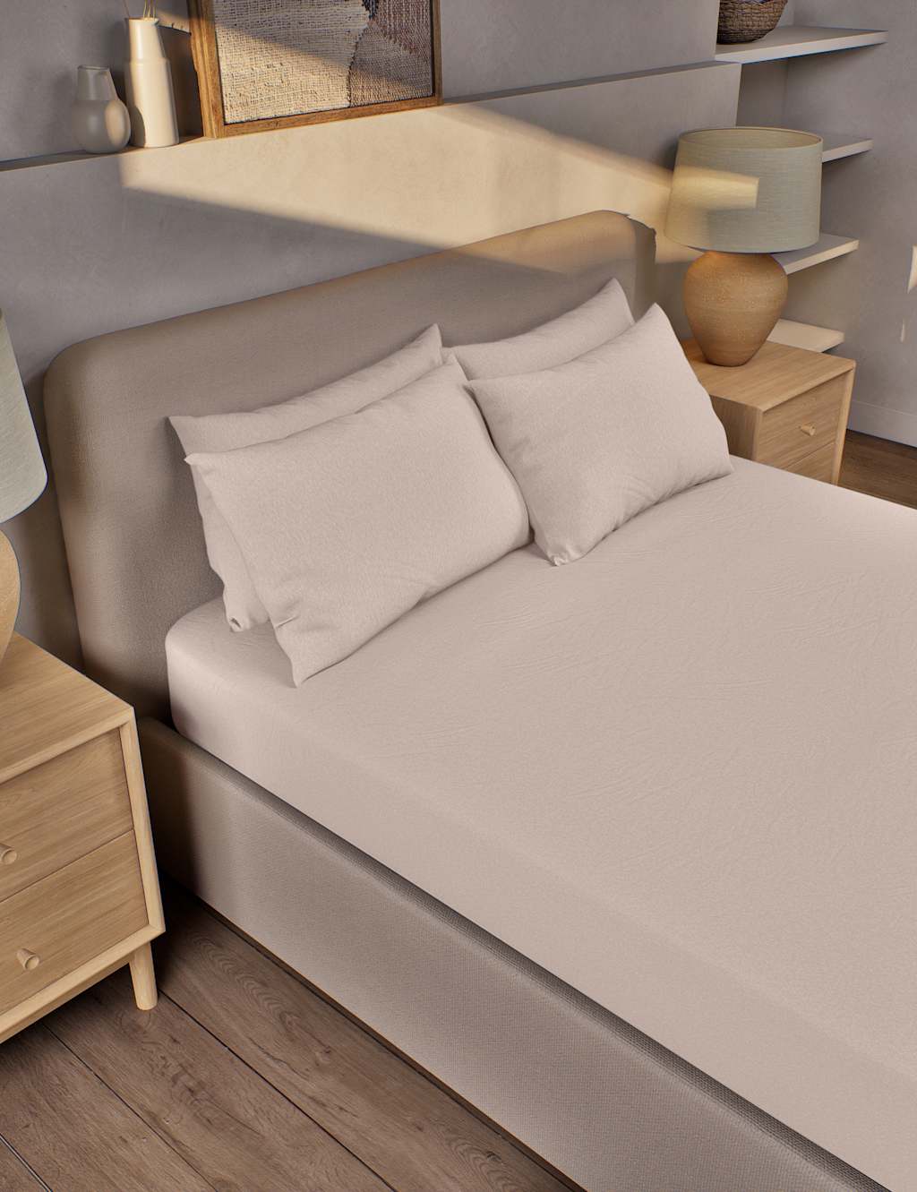 Pure Brushed Cotton Deep Fitted Sheet