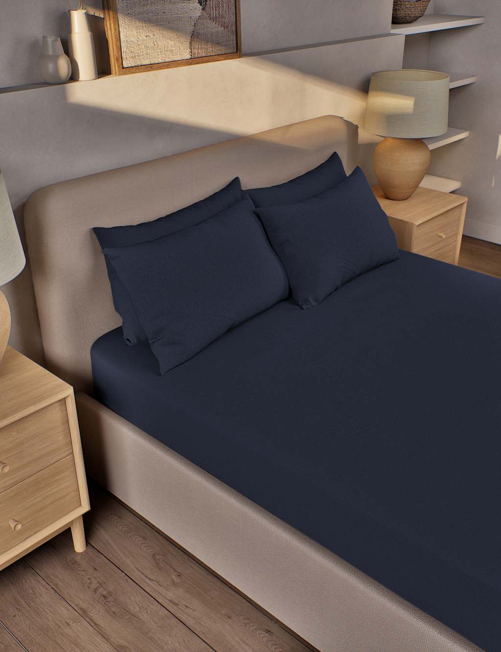 Pure Brushed Cotton Deep Fitted Sheet