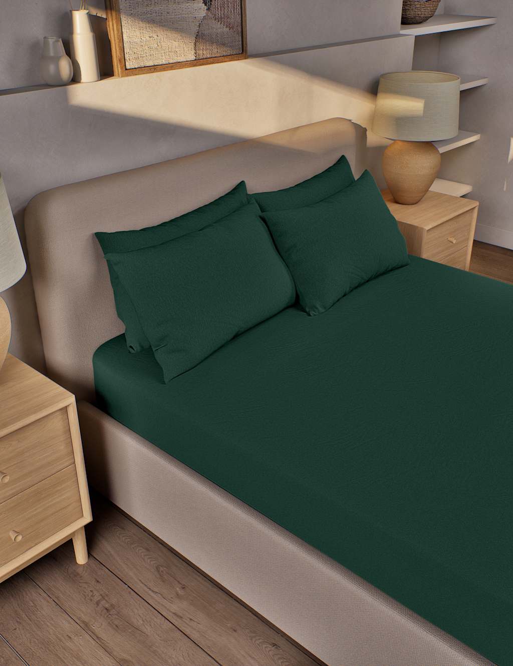 Pure Brushed Cotton Deep Fitted Sheet