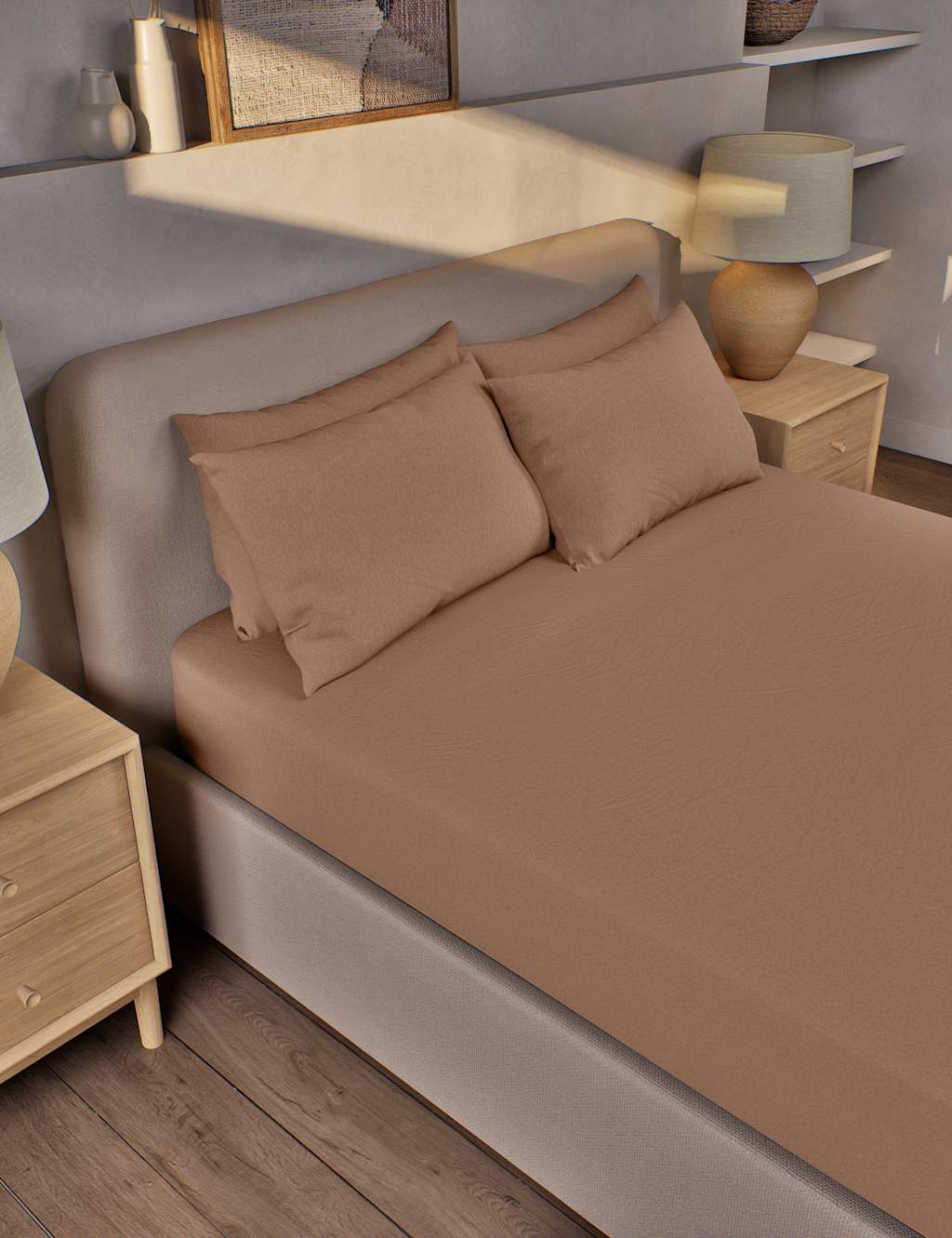 Pure Brushed Cotton Extra Deep Fitted Sheet
