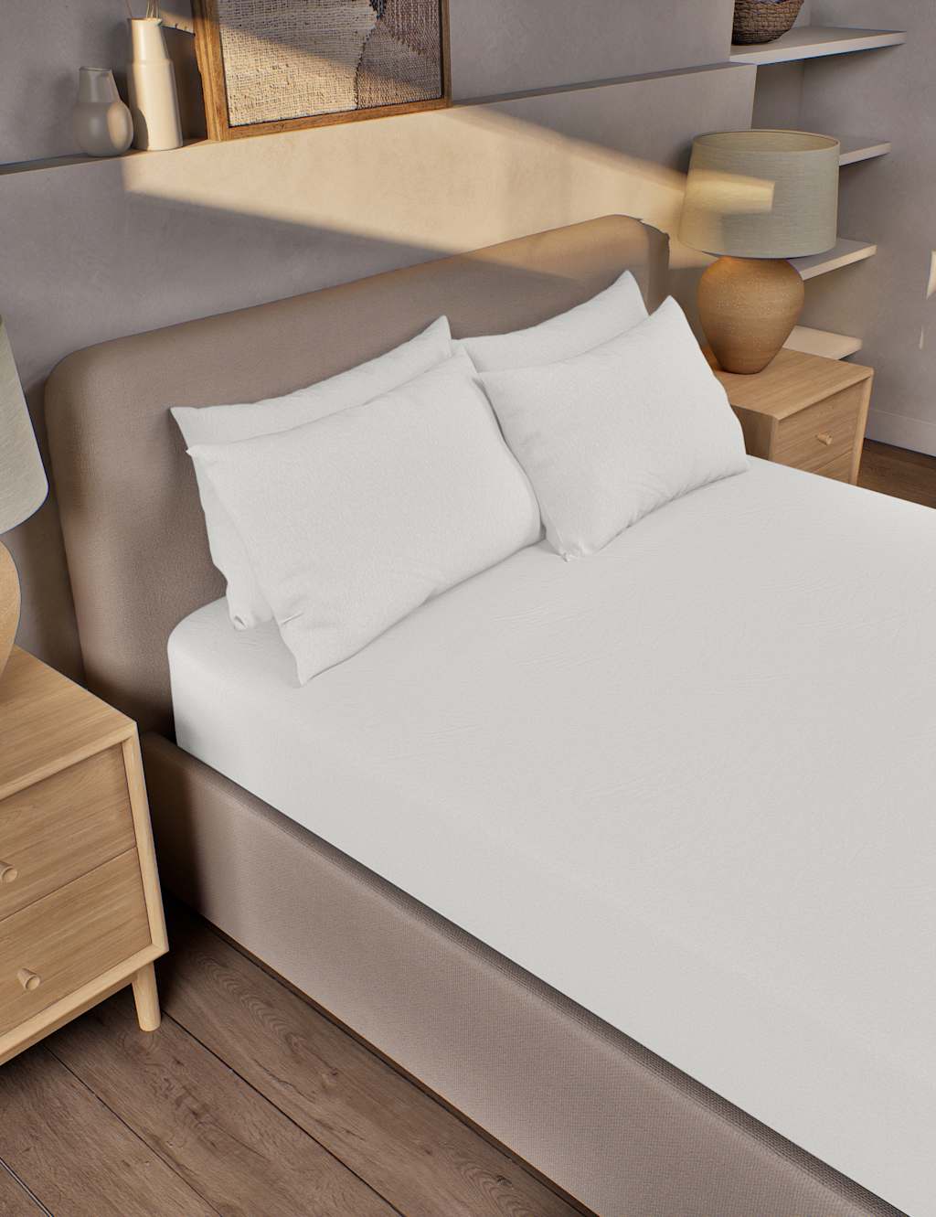 Pure Brushed Cotton Extra Deep Fitted Sheet