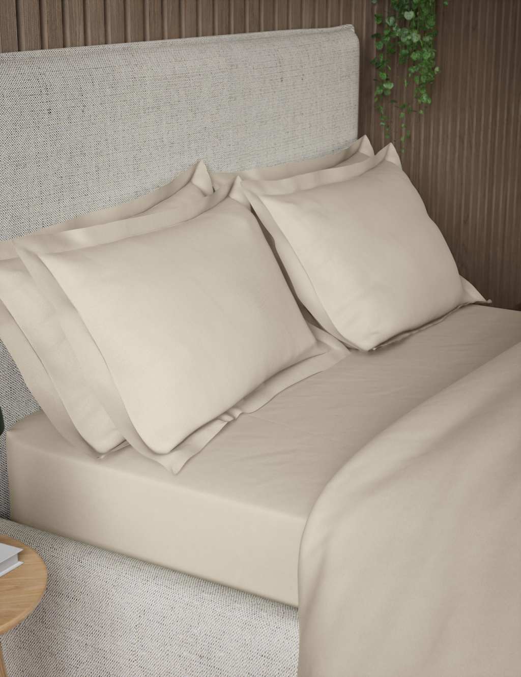 M&S 2 Pack 300 Thread Count Oxford Pillowcases Neutral