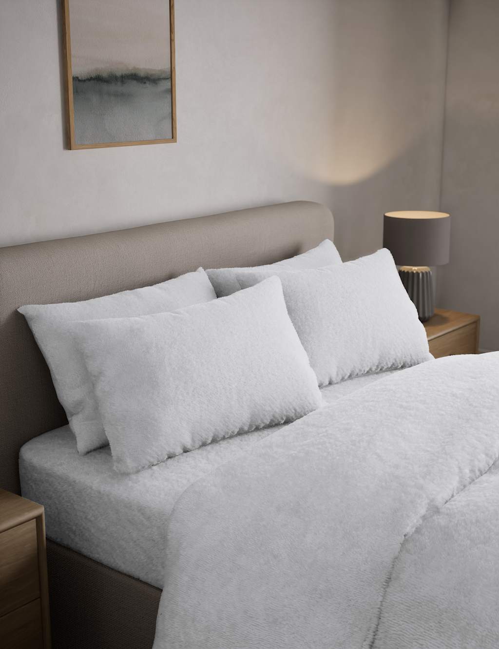 2pk Teddy Fleece Pillowcases