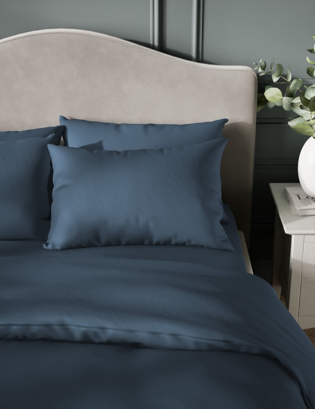 2pk Egyptian Cotton Sateen 400 Thread Count Pillowcases