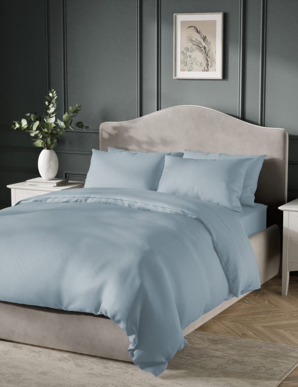 Pure Cotton Sateen 400 Thread Count Bedding Set