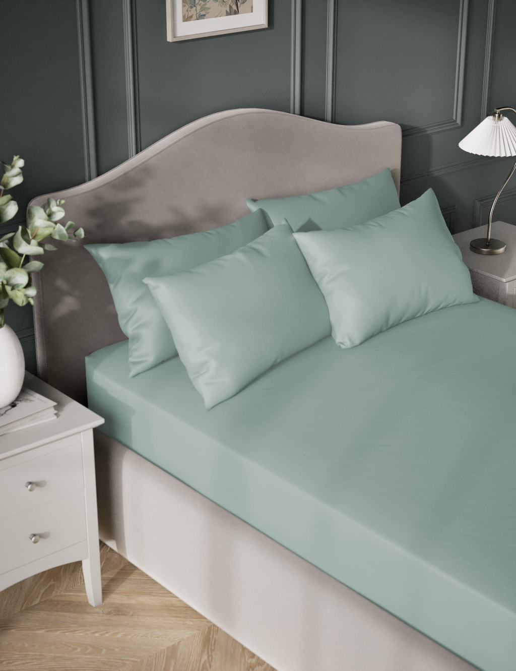 Egyptian Cotton Sateen 400 Thread Count Extra Deep Fitted Sheet