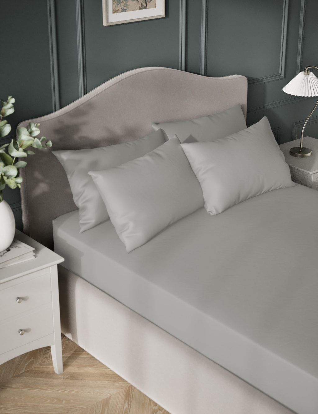 Egyptian Cotton Sateen 400 Thread Count Extra Deep Fitted Sheet