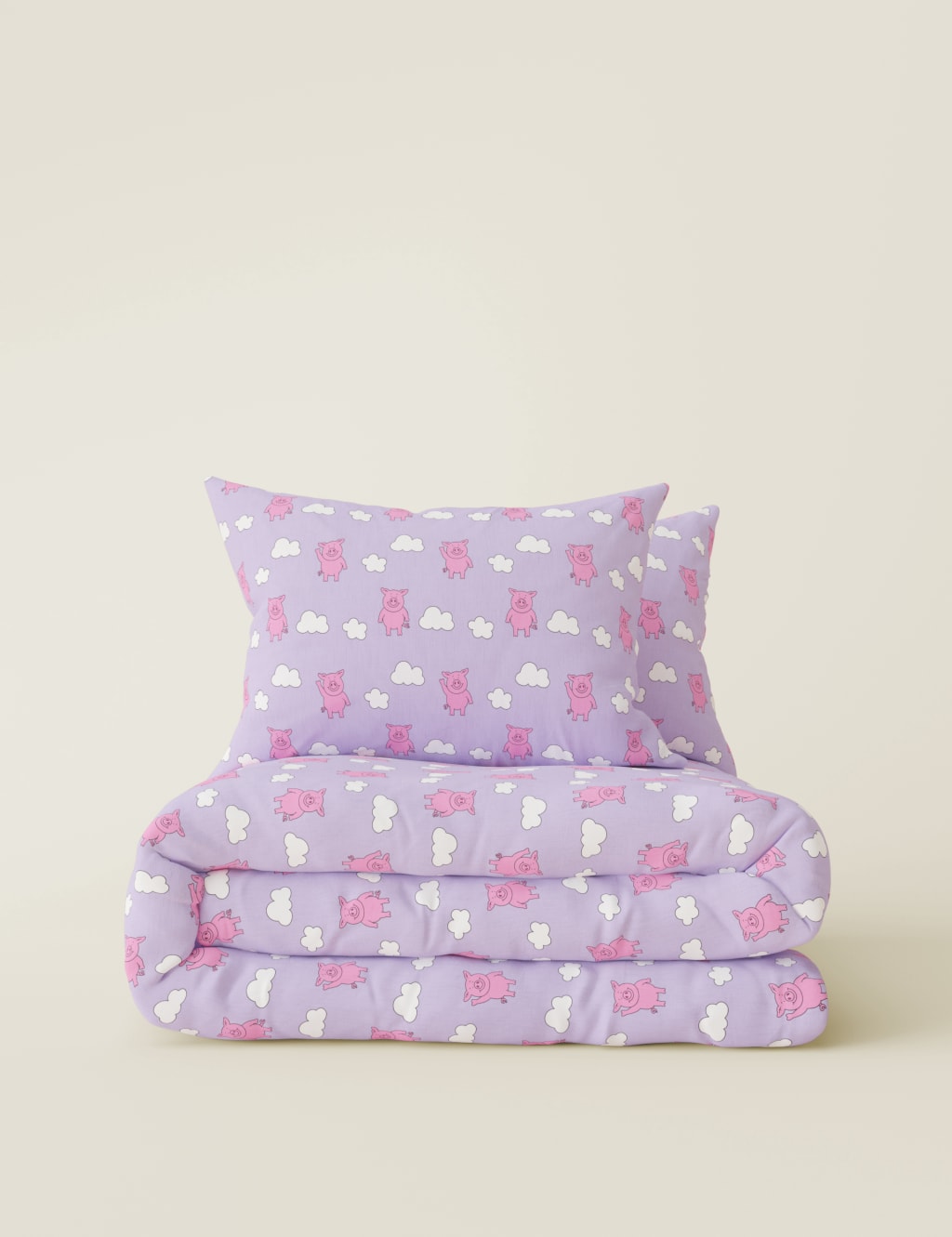 Percy Pig™ Clouds Cotton Blend Bedding Set