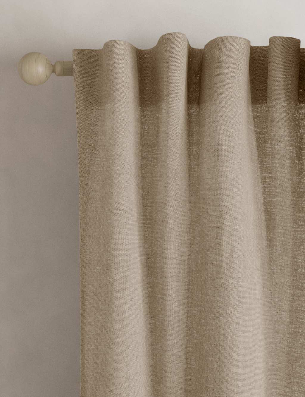 M&S Cotton Linen Blend Sheer Multiway Curtains Ecru