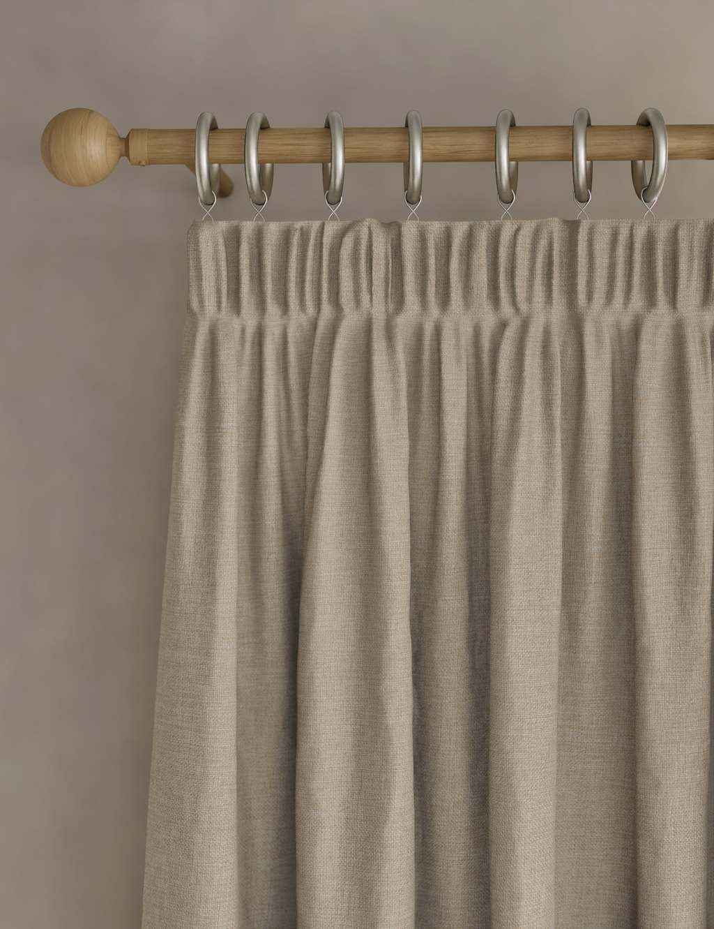 M&S Isabelle Pencil Pleat Blackout Curtains - W168cm, Drop 137cm - Champagne