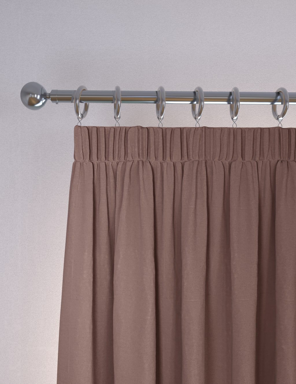 Velvet Pencil Pleat Thermal Curtains