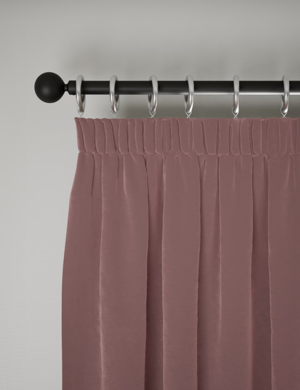 Velvet Pencil Pleat Curtains