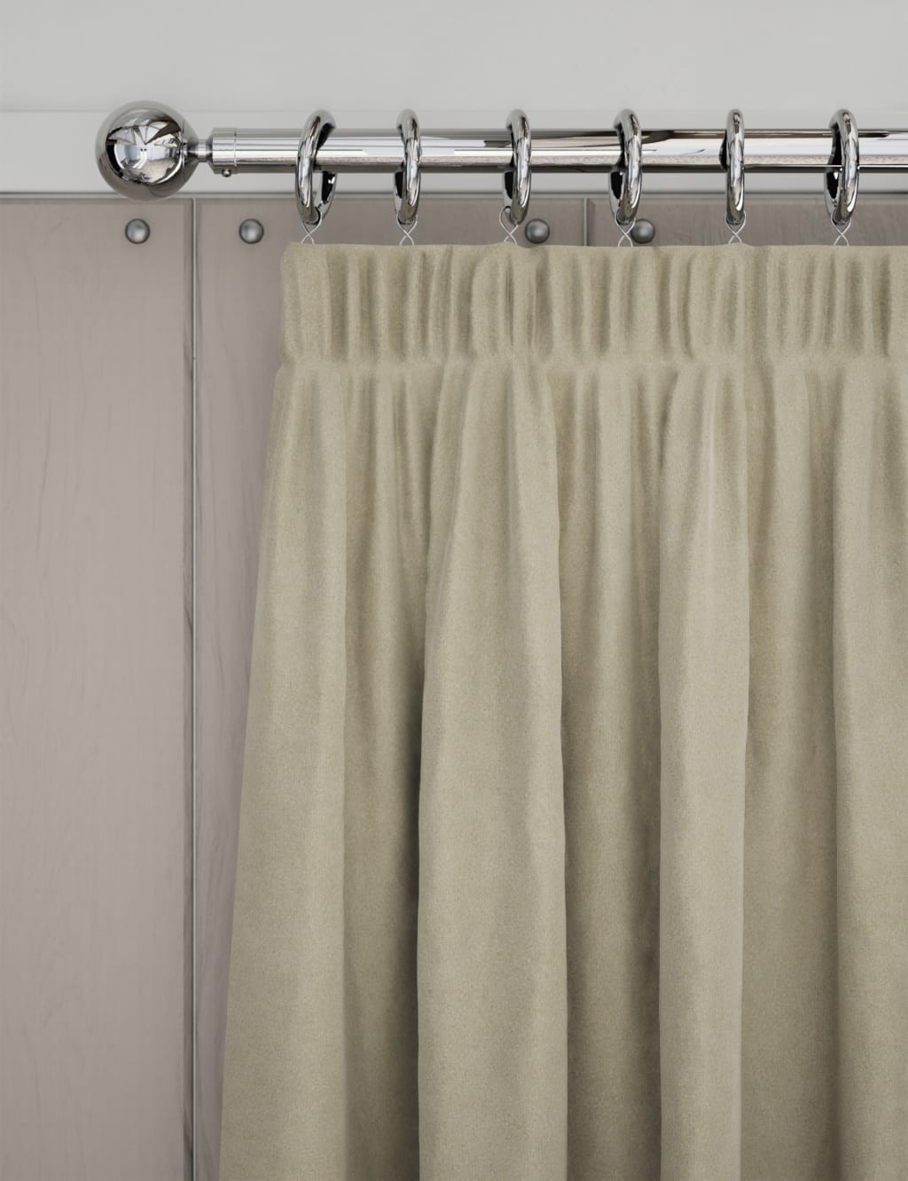 Velvet Pencil Pleat Thermal Curtains