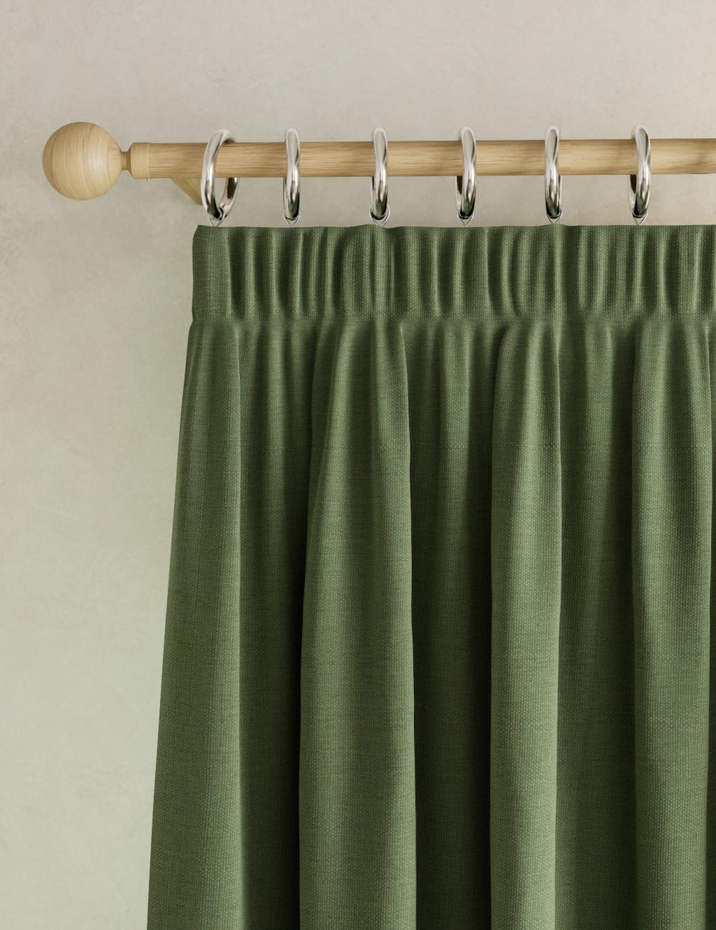 Brushed Pencil Pleat Blackout Thermal Curtains