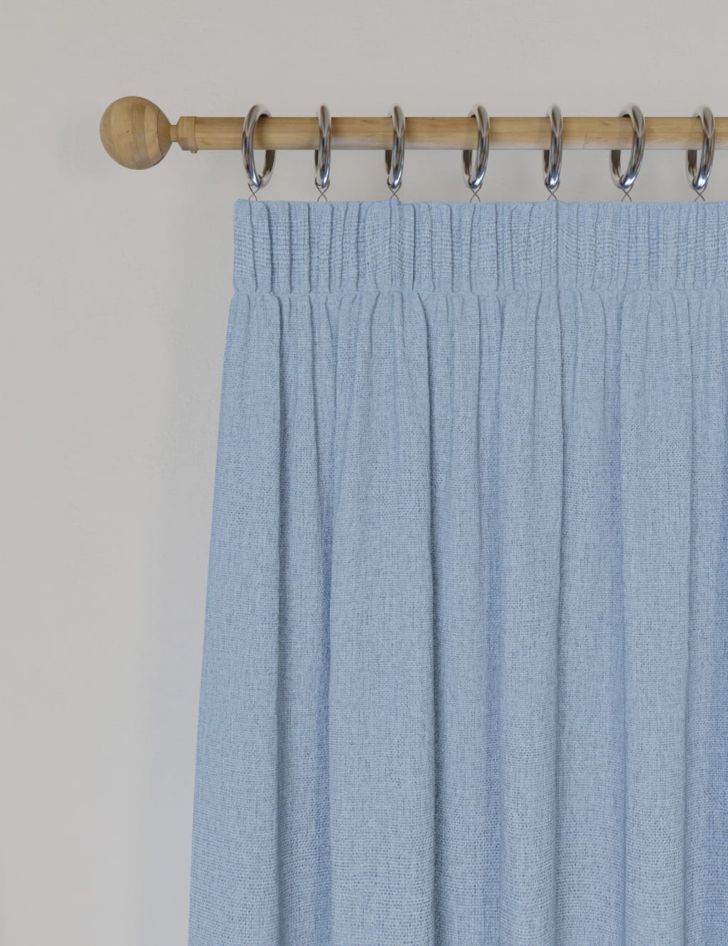 Brushed Pencil Pleat Blackout Thermal Curtains