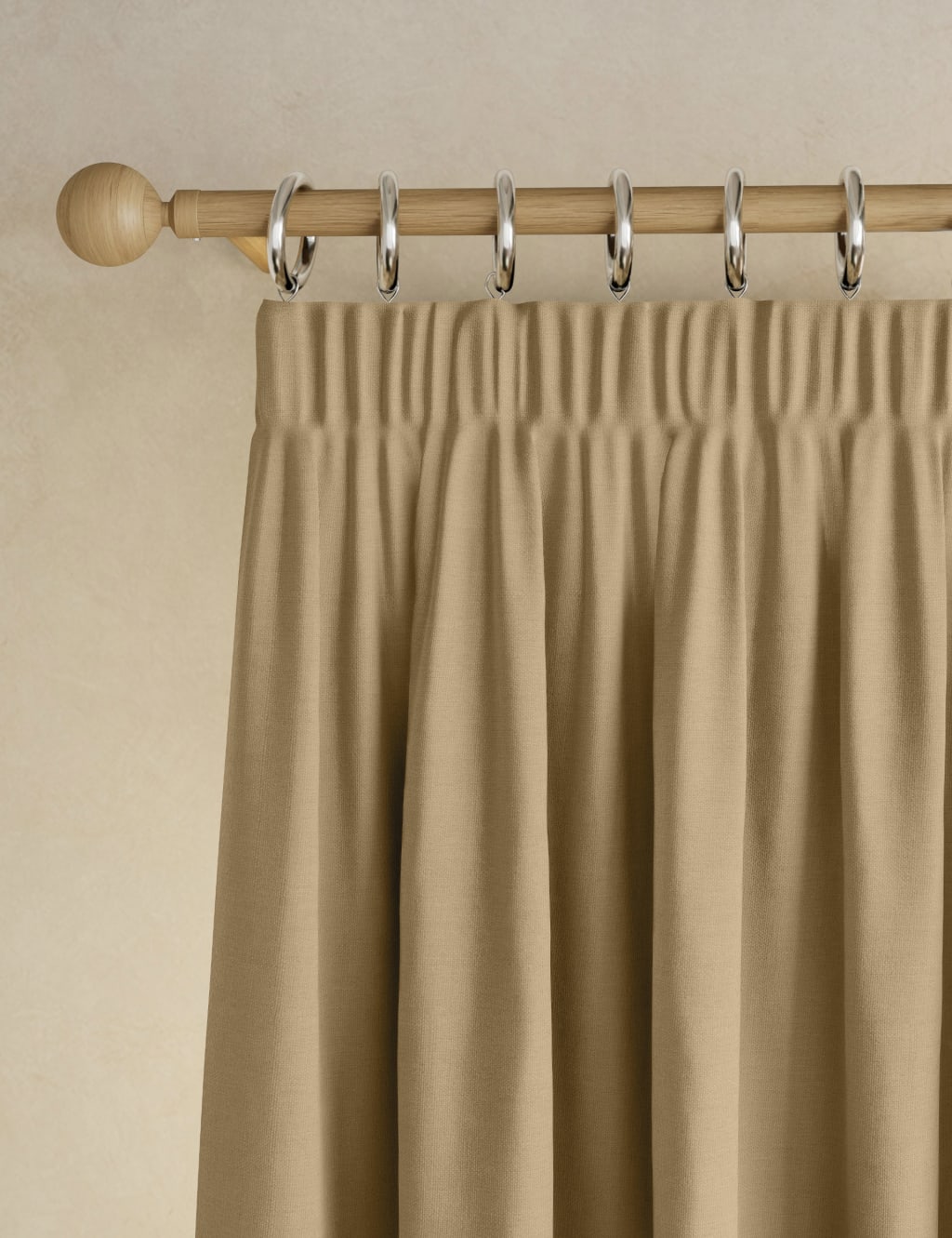 Brushed Pencil Pleat Blackout Thermal Curtains