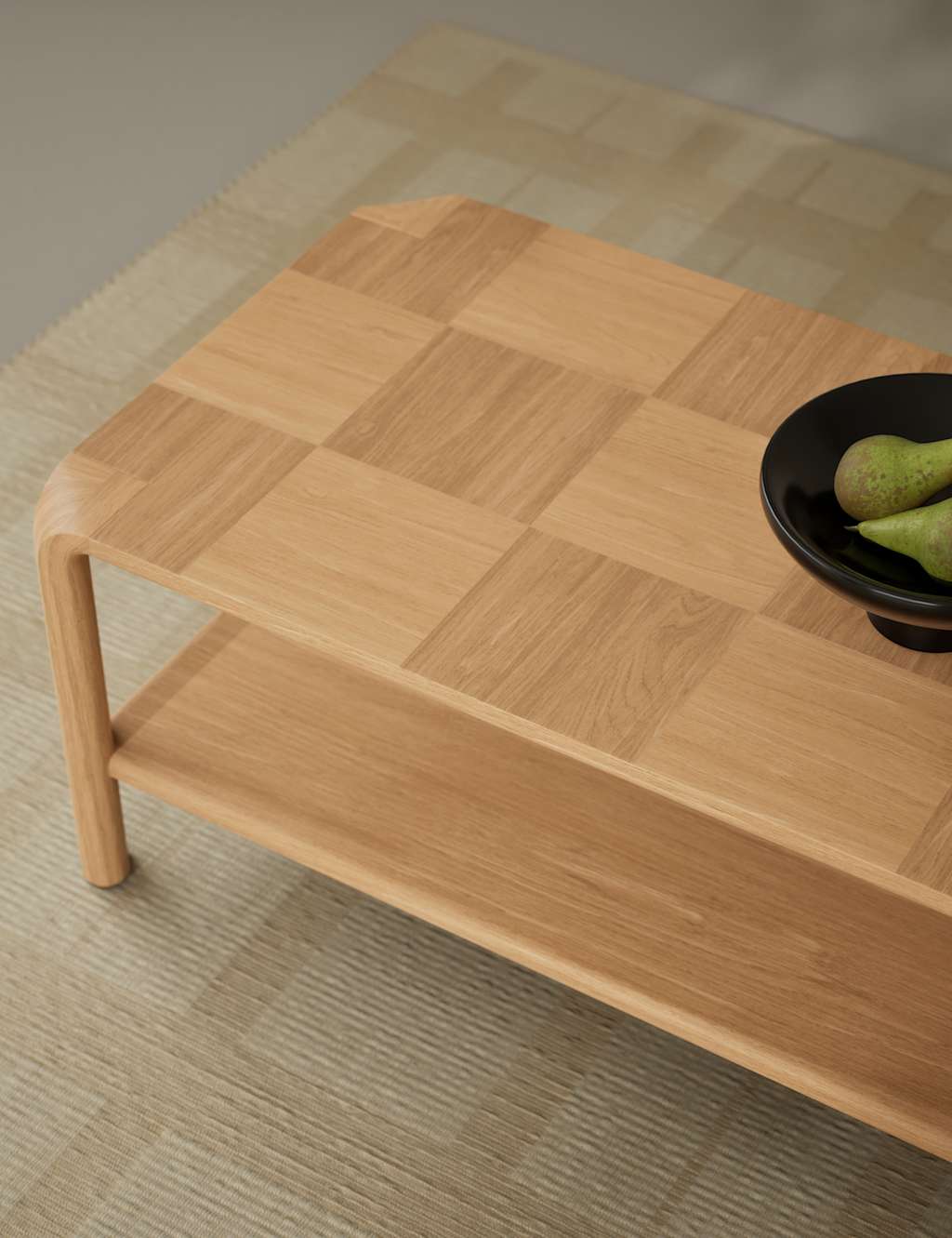 M&S Check Coffee Table Oak