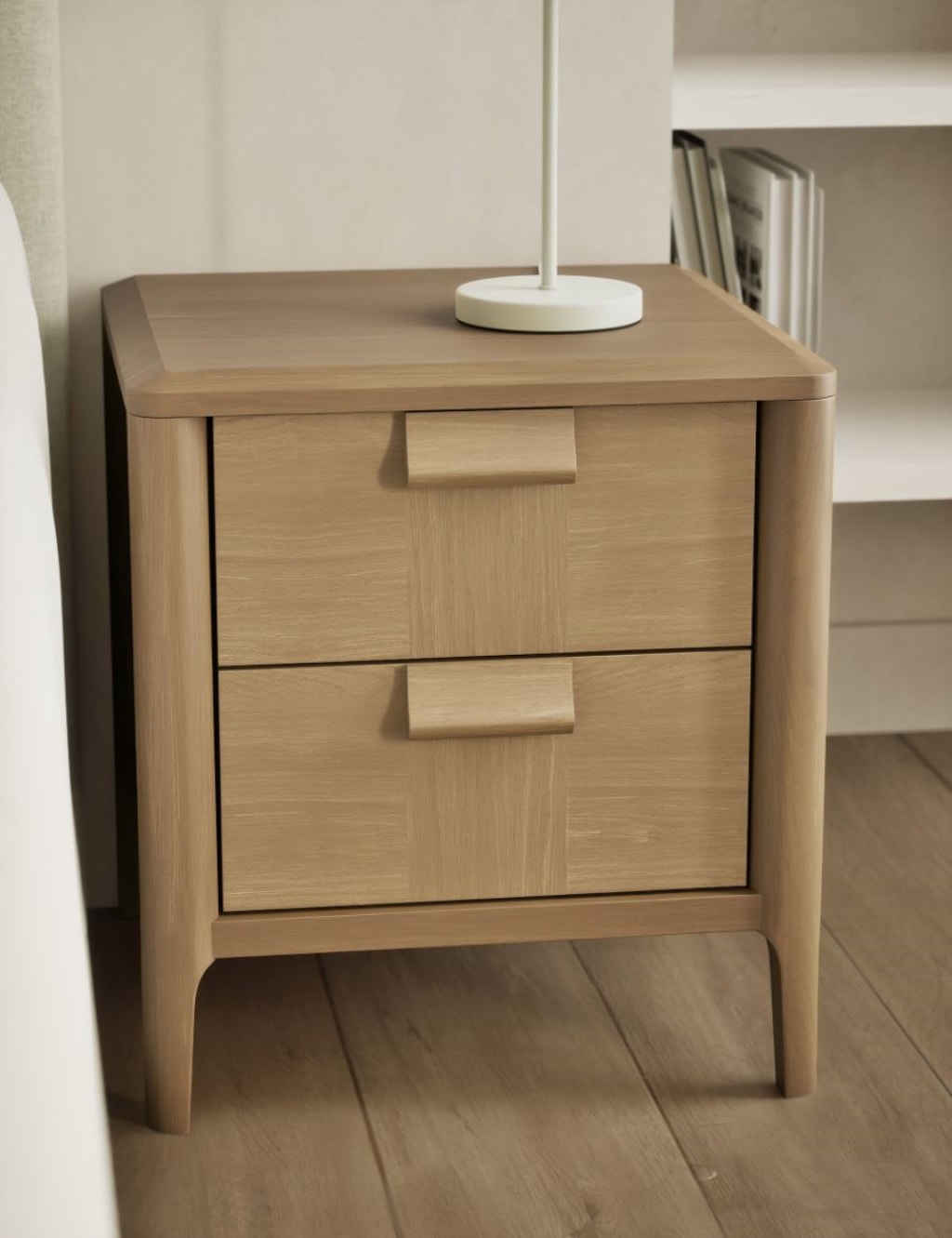 Hutch 2 Drawer Bedside Table