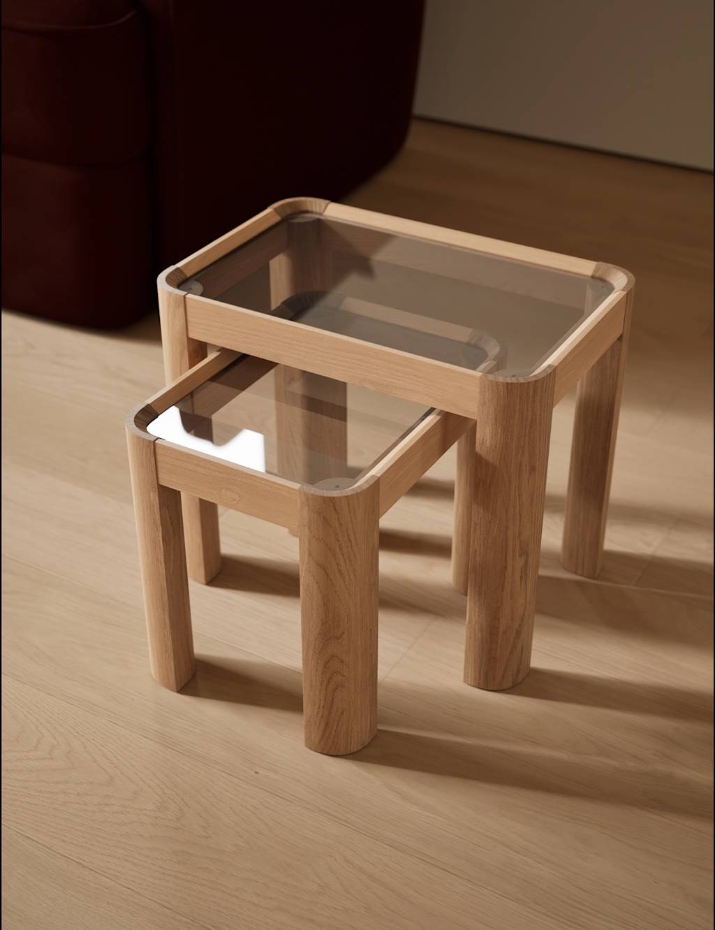 M&S Ember Nest of Side Tables - Oak