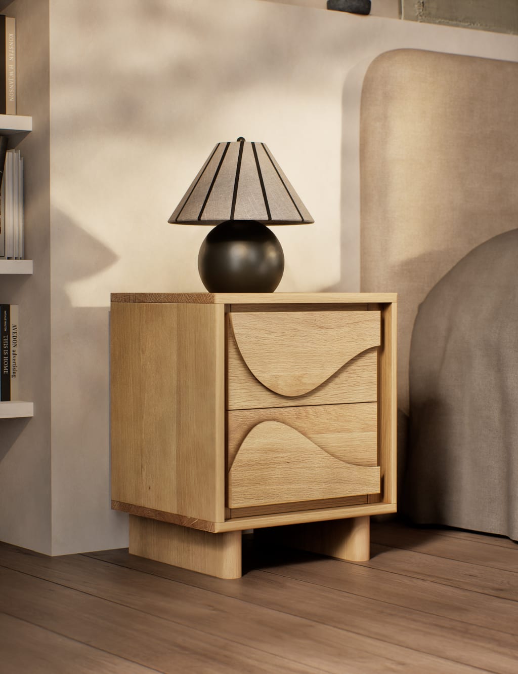Avery 2 Drawer Bedside Table