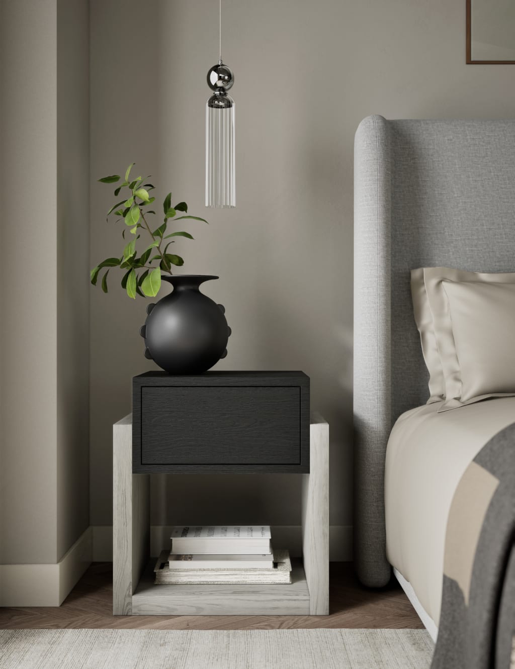Cube Drawer Bedside Table