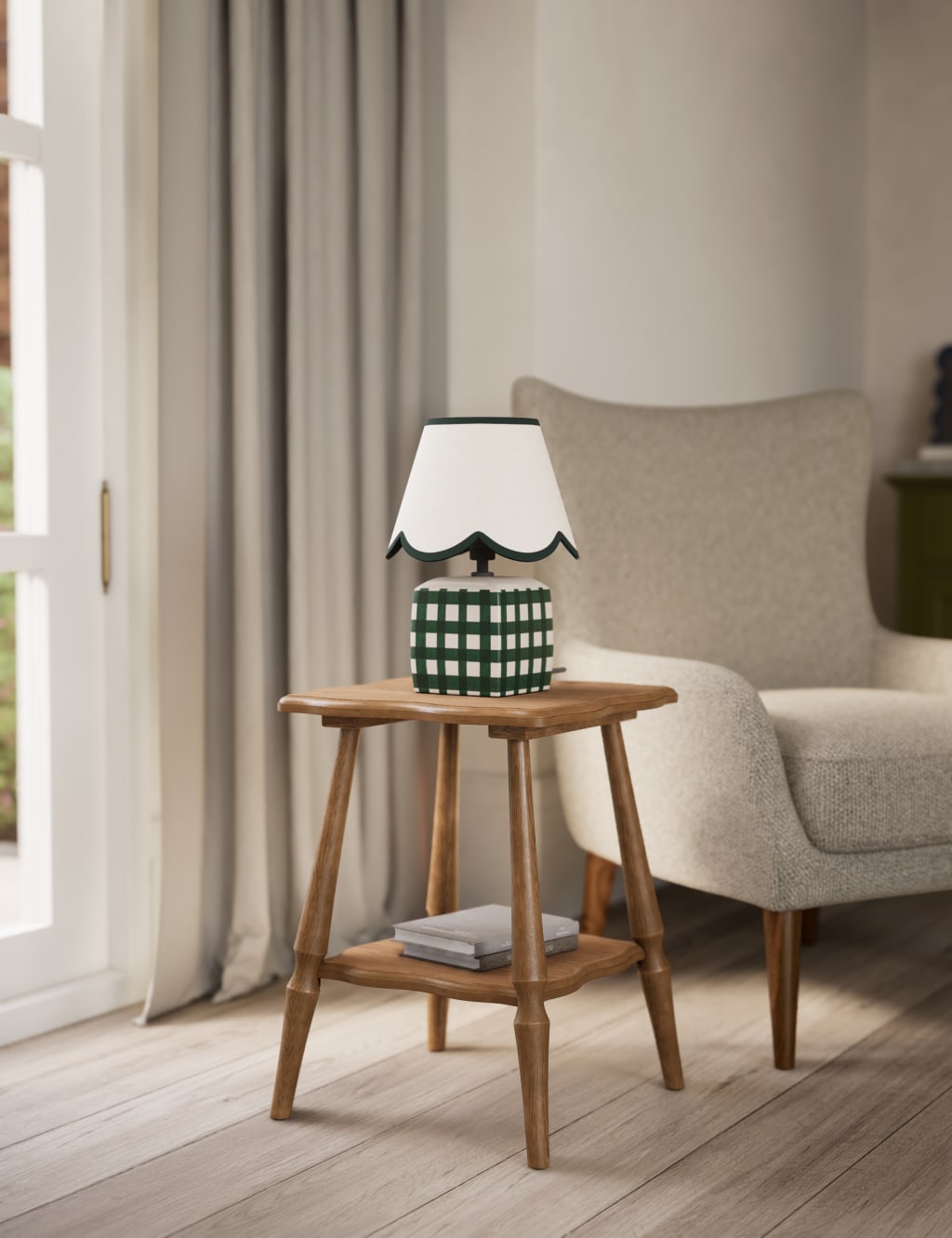 Scalloped Side Table