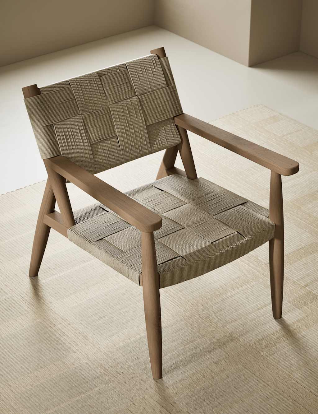 M&S Whitford Woven Accent Chair Natural Mix