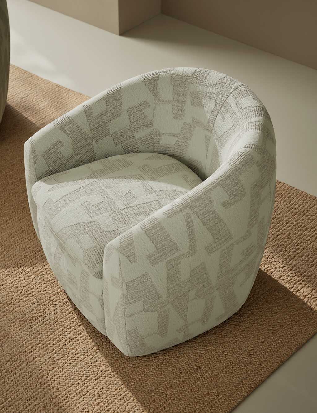 M&S Mellow Jacquard Accent Chair Natural Mix