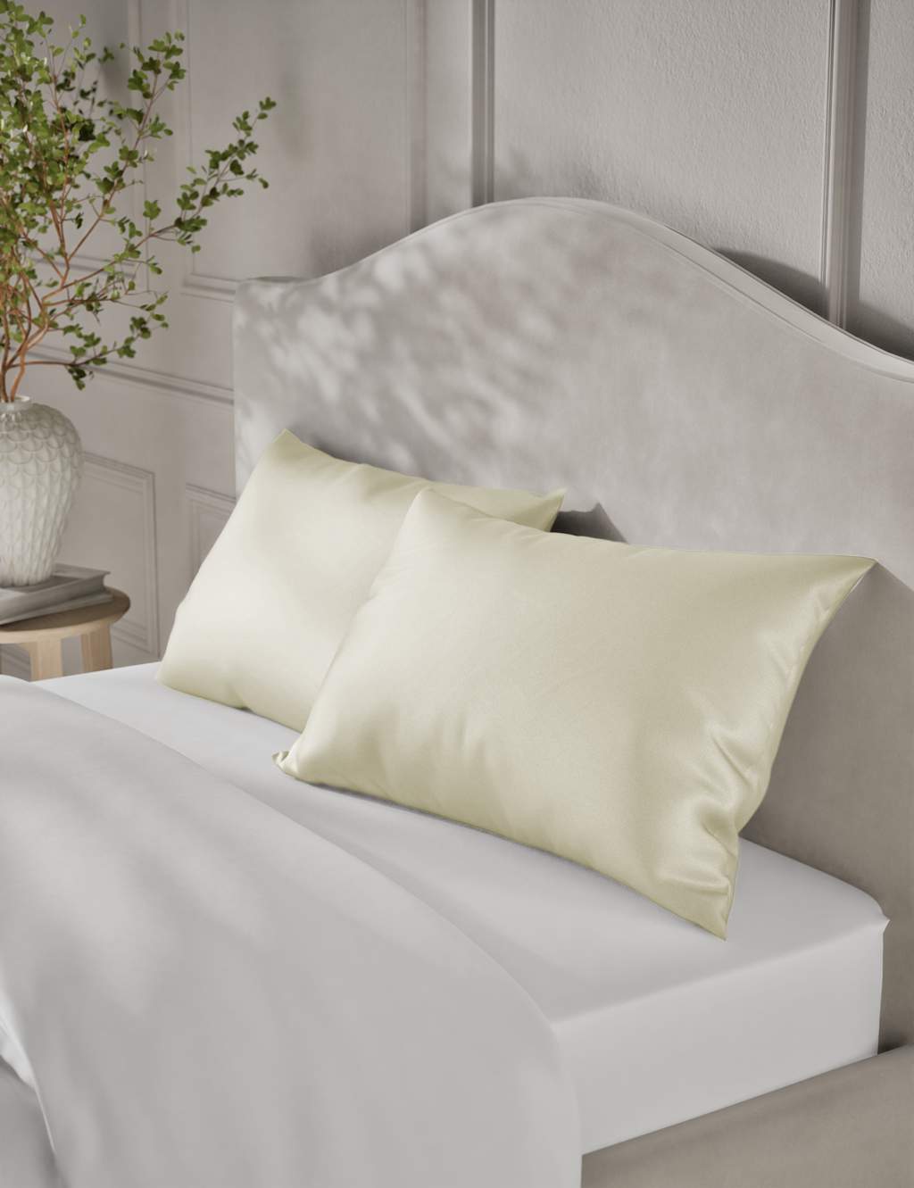 M&S Pure Mulberry Silk Pillowcase Natural