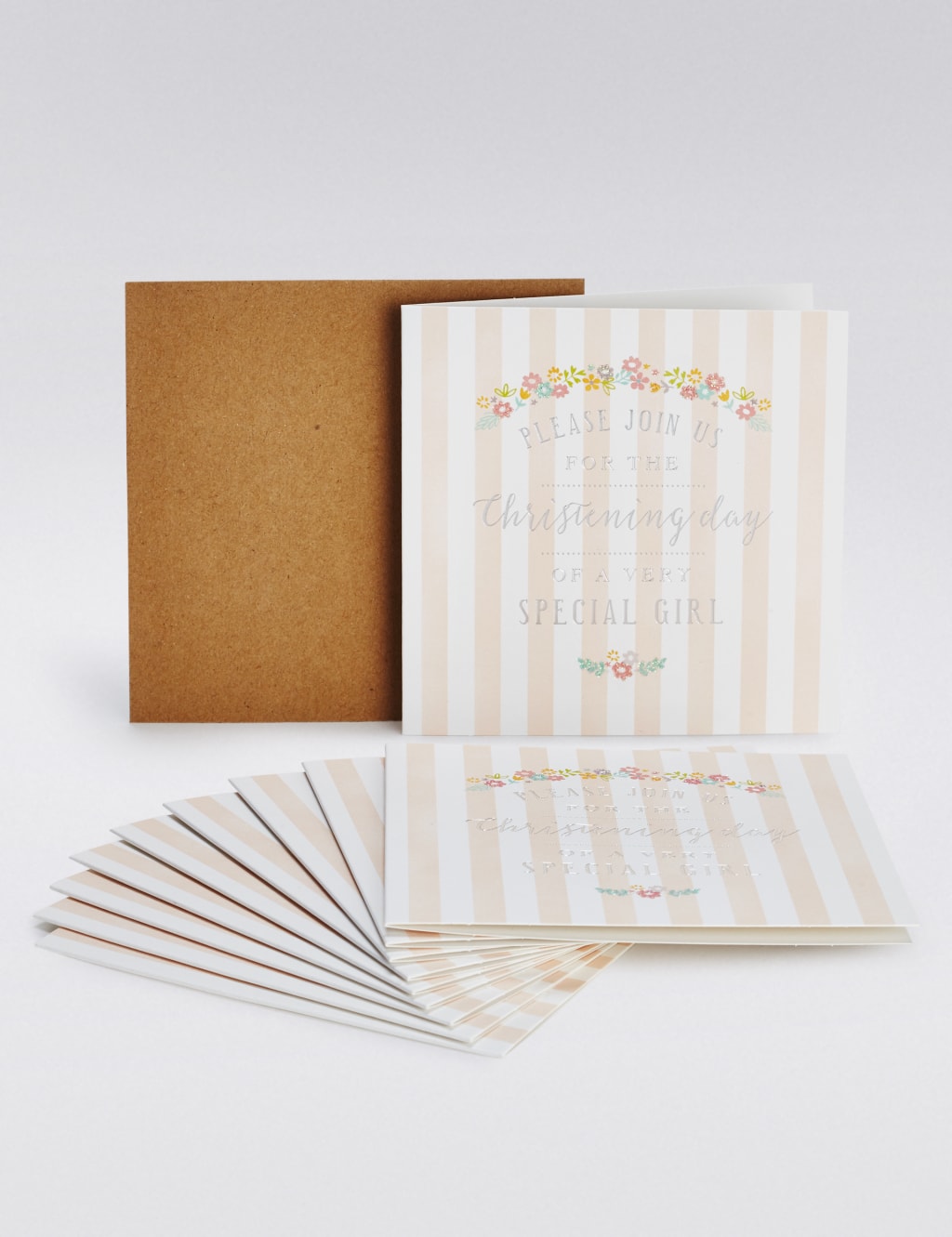 M&S Girl Christening Invites