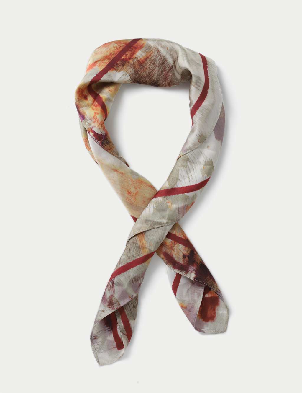 M&S Watercolour Autumnal Scarf Yellow