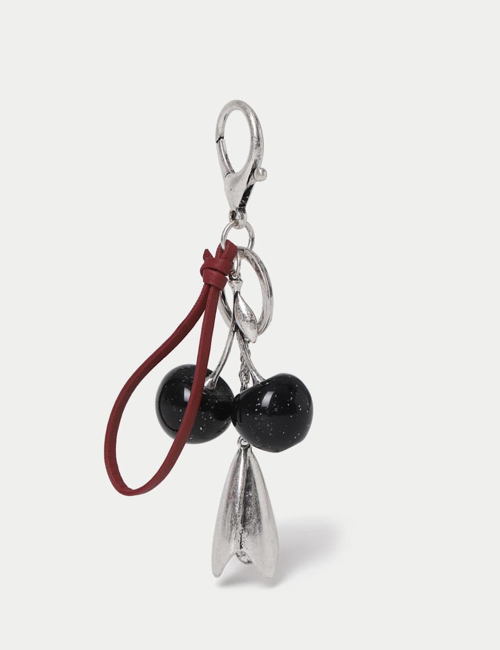 M&S Dark Cherry Bag Charm Black