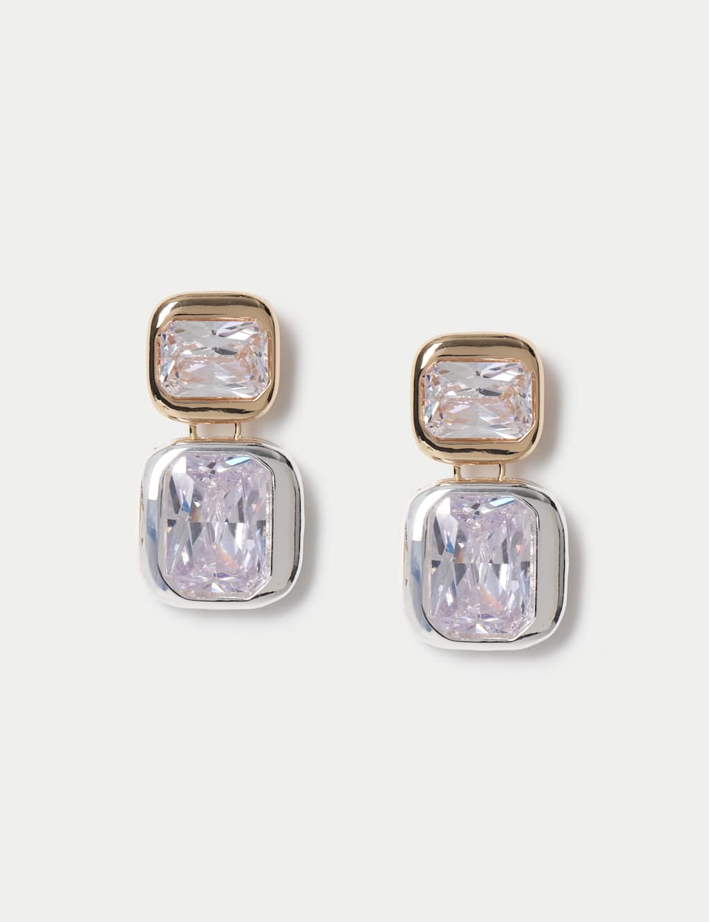 Autograph Autograph Mixed Metal Cubic Zirconia Drop Earrings Multi